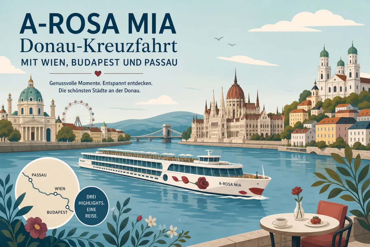 A-ROSA MIA: Donau-Kreuzfahrt mit Wien, Budapest und Passau