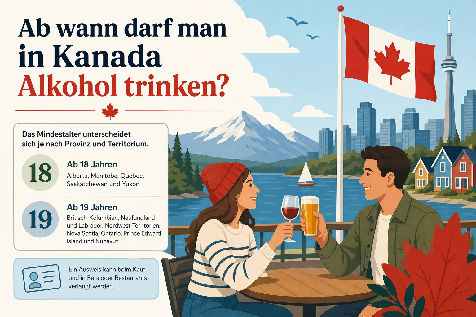 Ab wann darf man in Kanada Alkohol trinken?