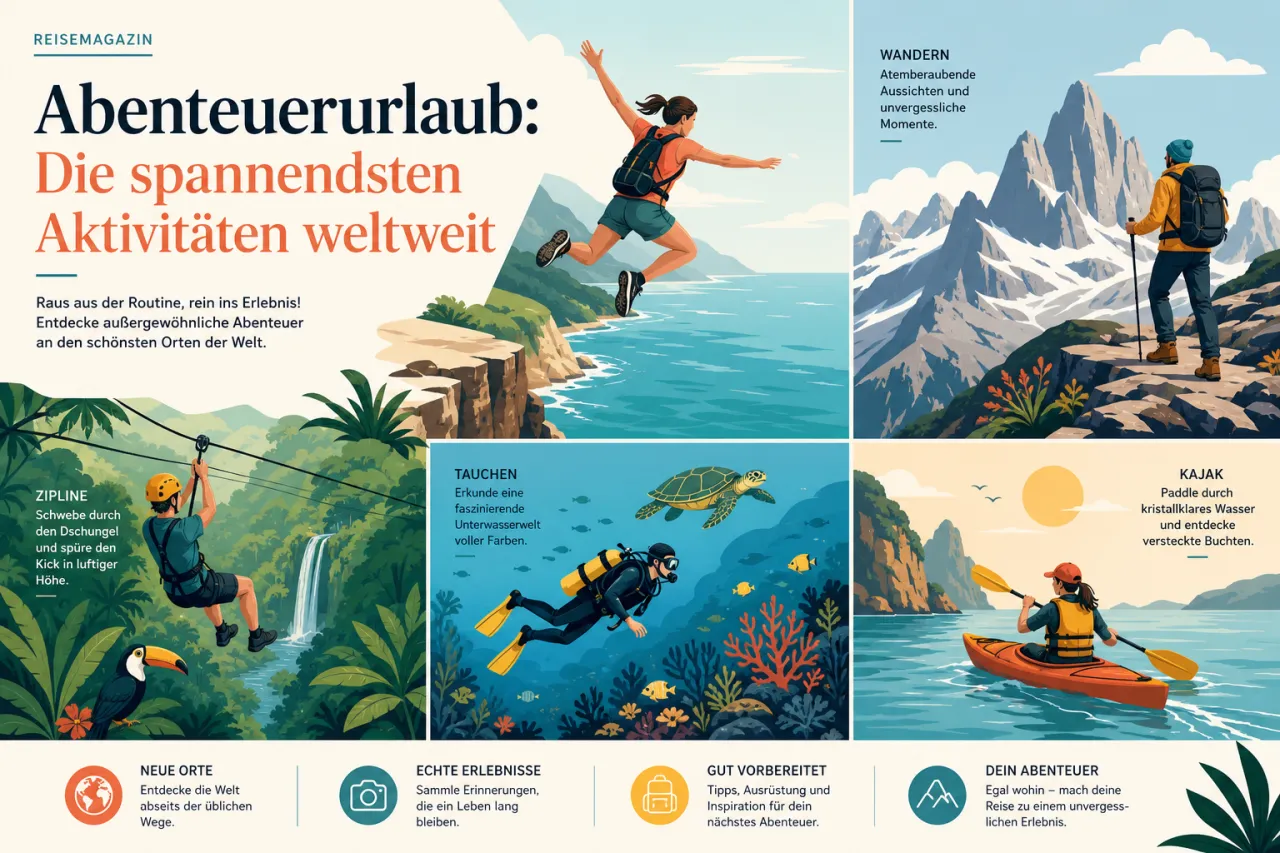 Abenteuerurlaub: Die spannendsten Aktivitäten weltweit