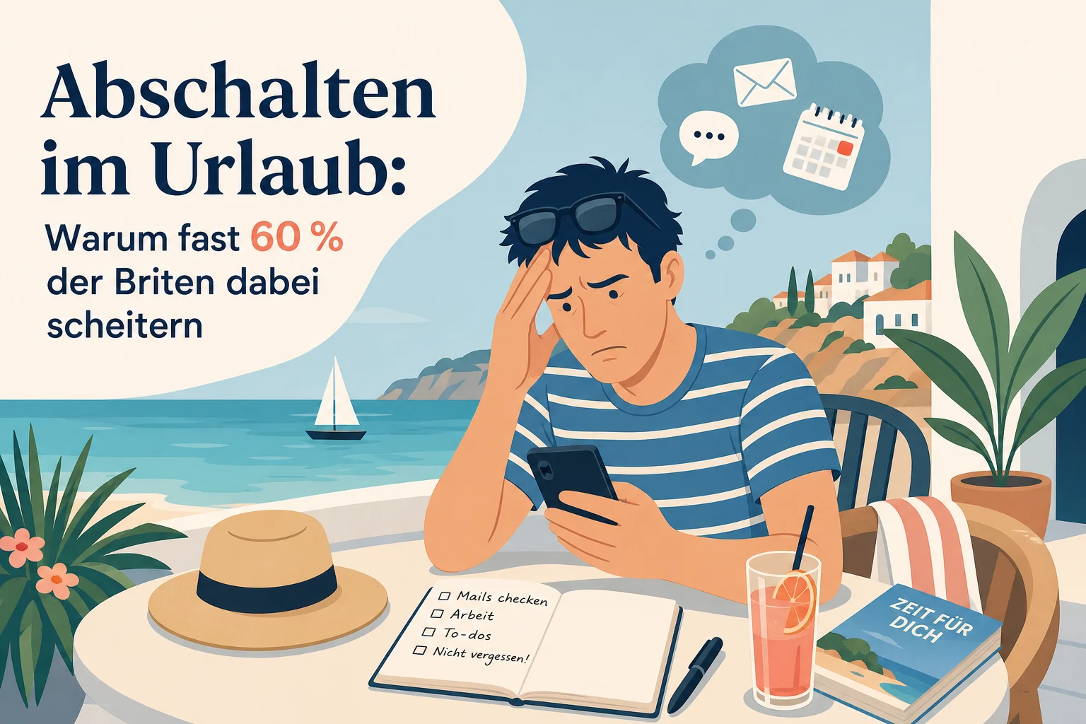 Abschalten im Urlaub: Warum fast 60 % der Briten dabei scheitern