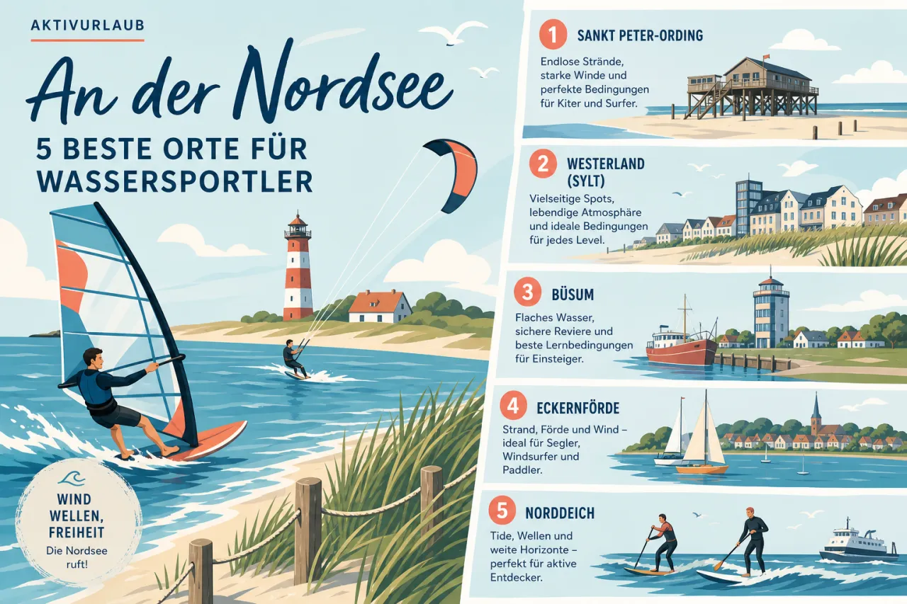 Aktivurlaub an der Nordsee – 5 beste Orte für Wassersportler