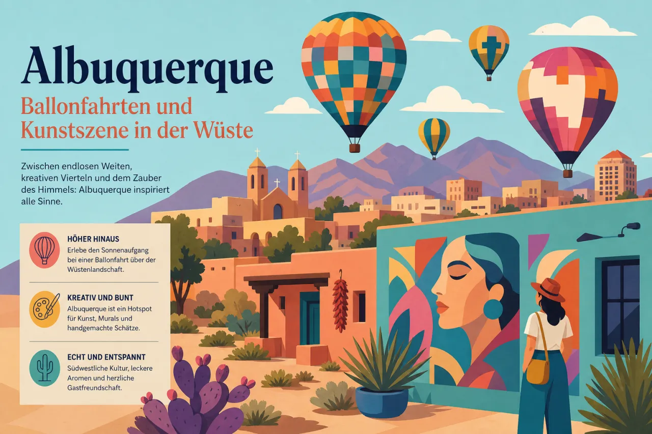 Albuquerque: Ballonfahrten und Kunstszene in der Wüste