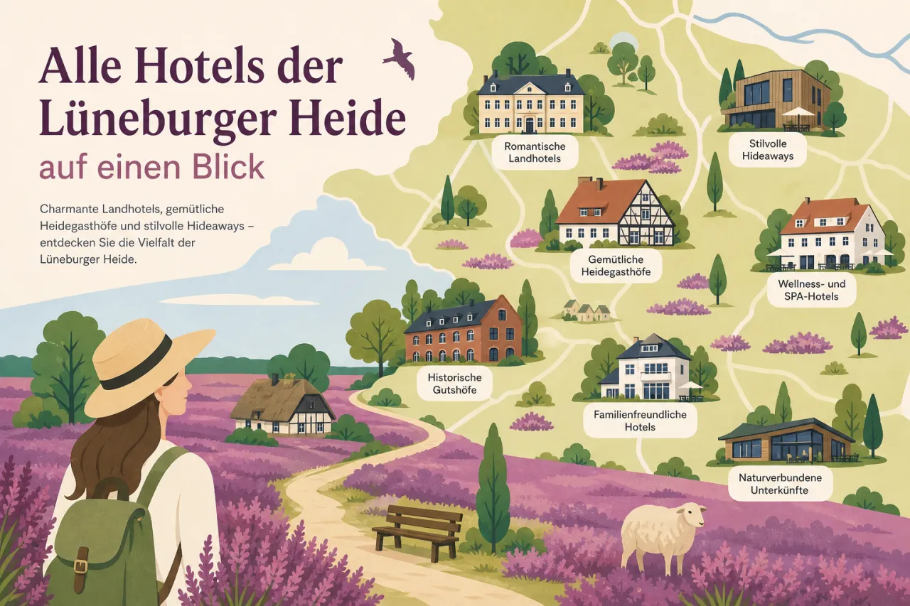 Alle Hotels der Lüneburger Heide auf einen Blick