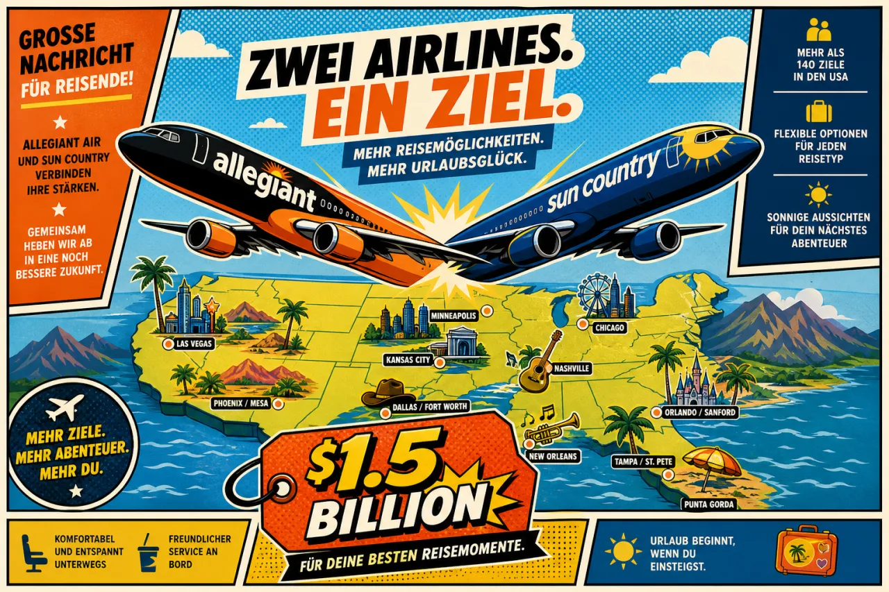Allegiant kauft Sun Country Airlines: Was das für Urlauber bedeutet