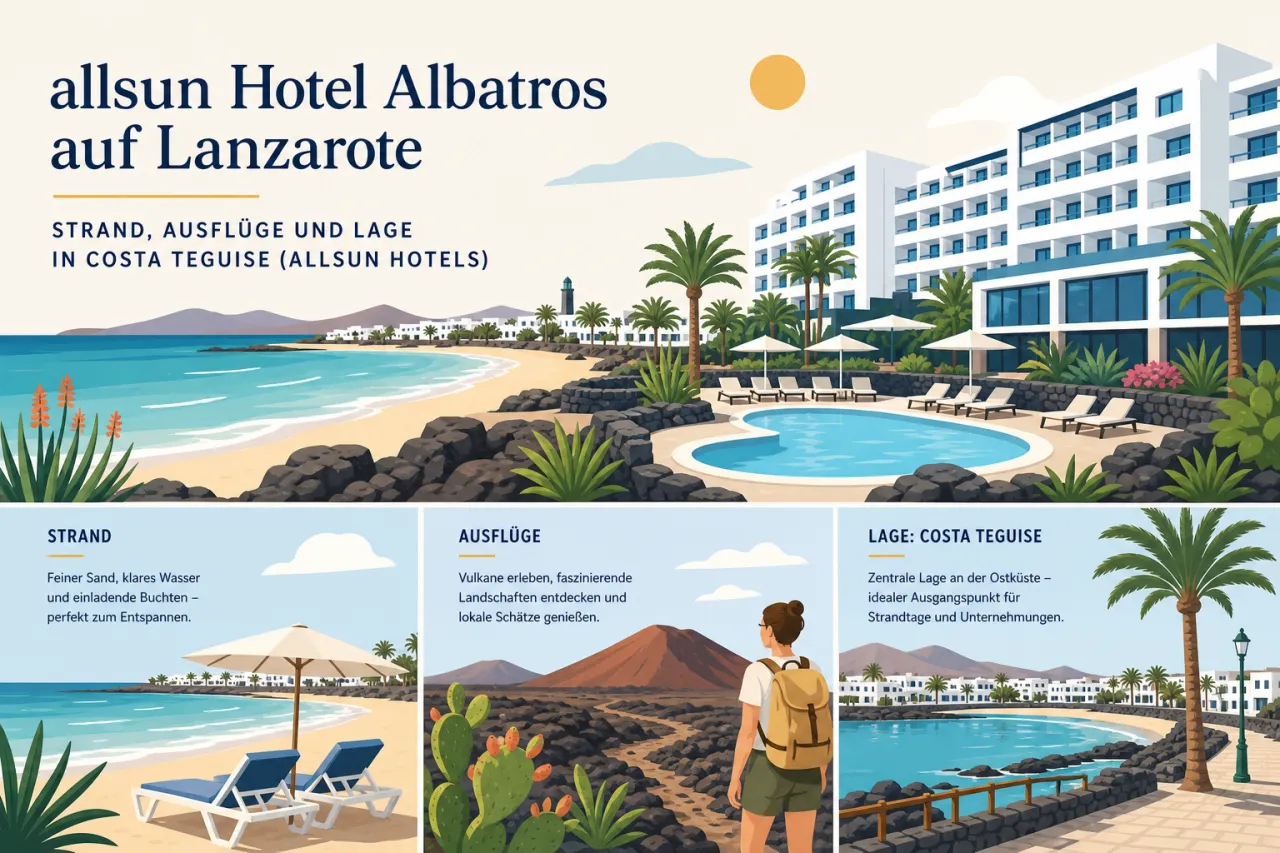 allsun Hotel Albatros auf Lanzarote: Strand, Ausflüge und Lage in Costa Teguise