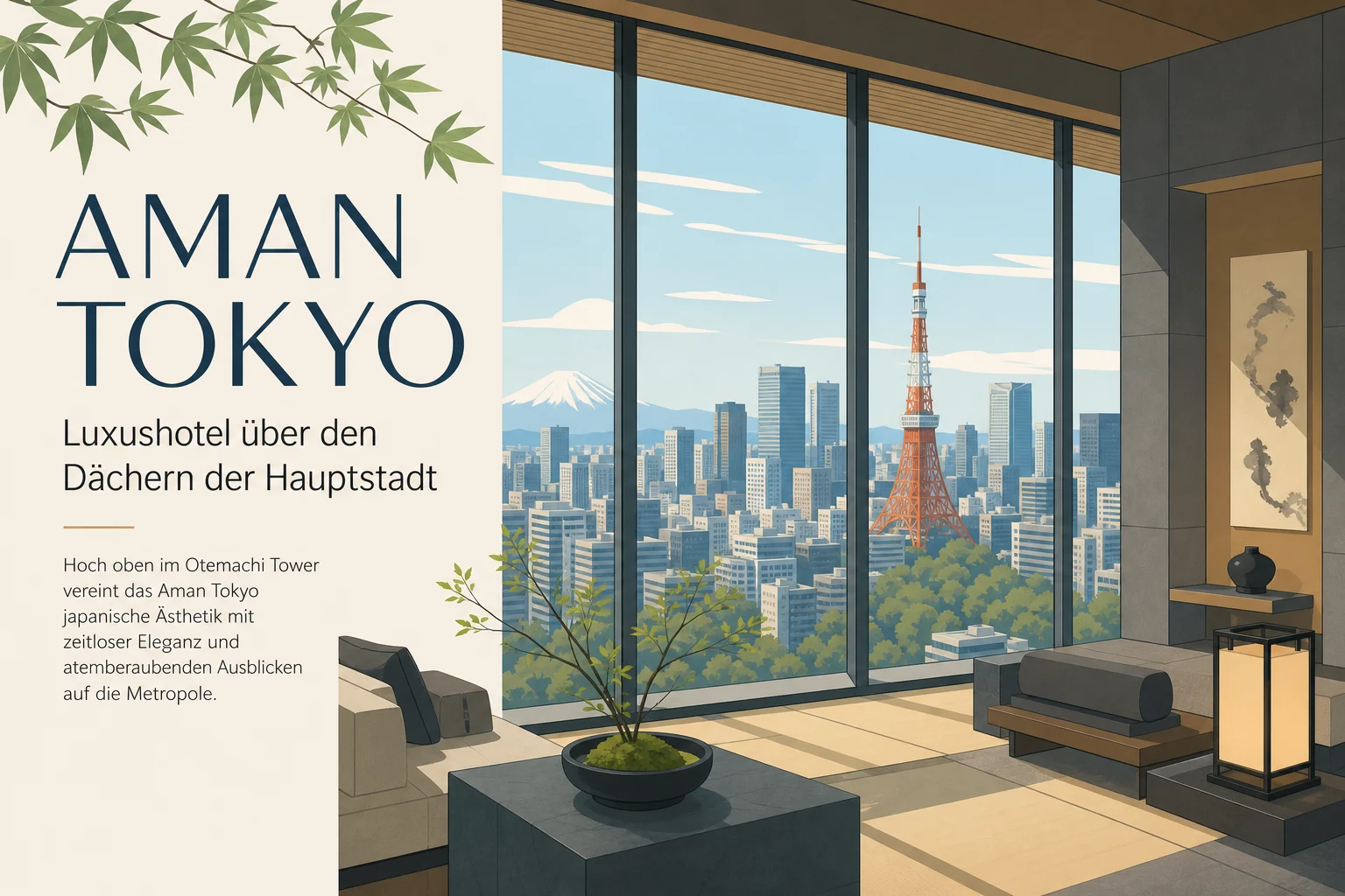 Aman Tokyo: Luxushotel über den Dächern der Hauptstadt