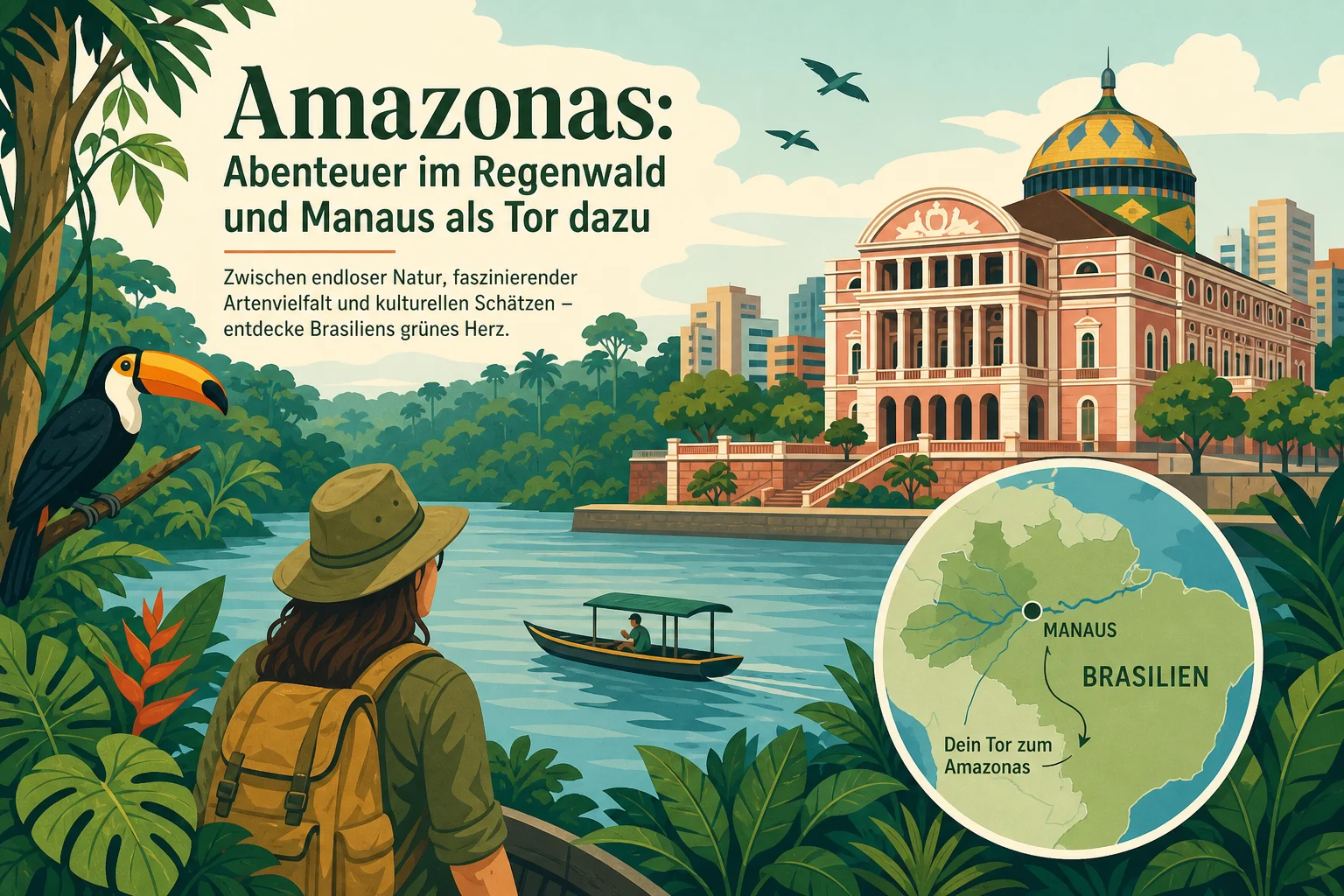 Amazonas: Regenwald und Manaus als Tor zur Region