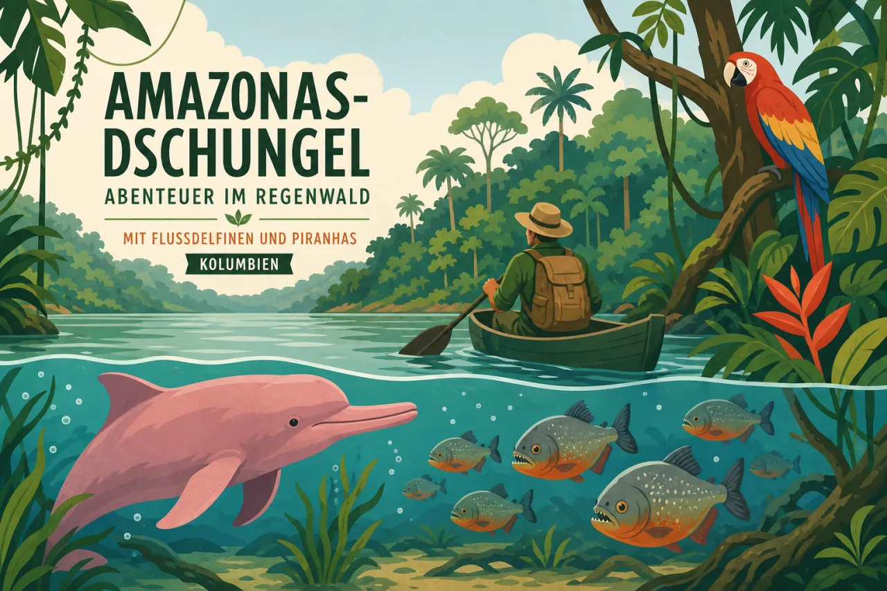 Amazonas-Dschungel in Kolumbien: Flussdelfine, Piranhas und Regenwald-Touren