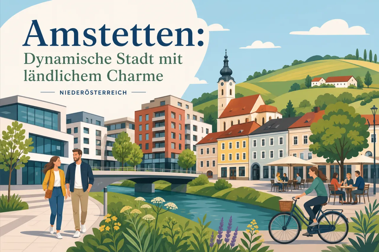 Amstetten in Niederösterreich: Zentrum zwischen Ybbs, Eisenbahn und sanften Hügeln