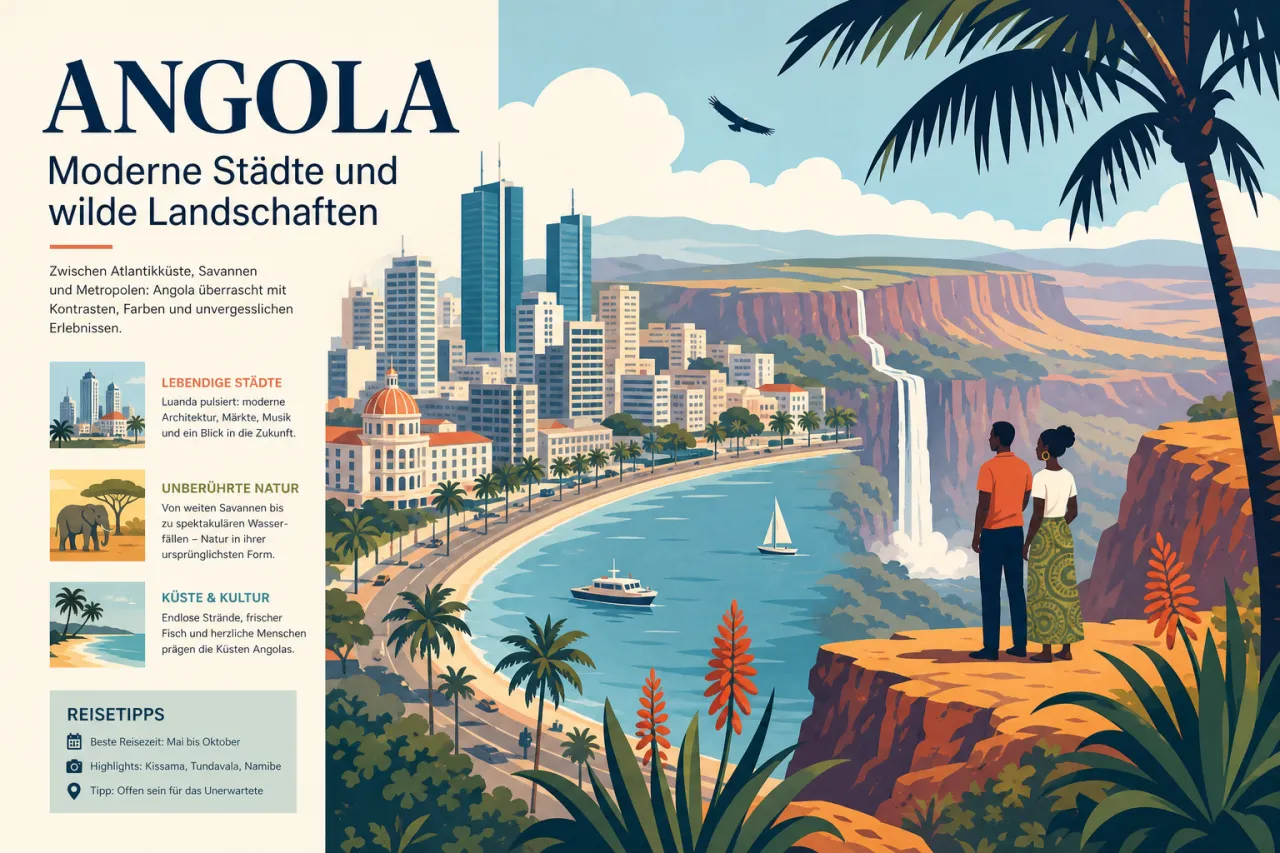 Angola: Moderne Städte und wilde Landschaften