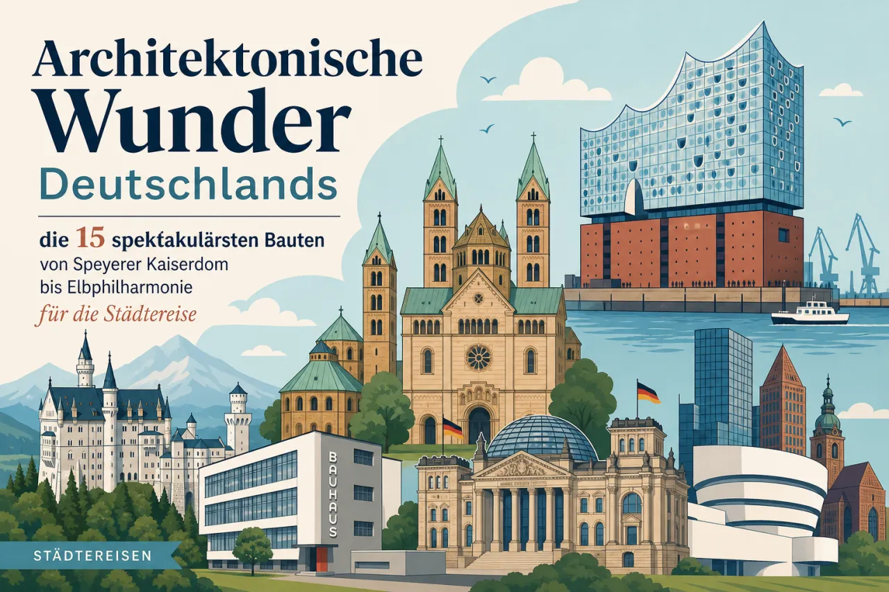 Architektonische Wunder Deutschlands: die 15 spektakulärsten Bauten von Speyerer Kaiserdom bis Elbphilharmonie für die Städtereise