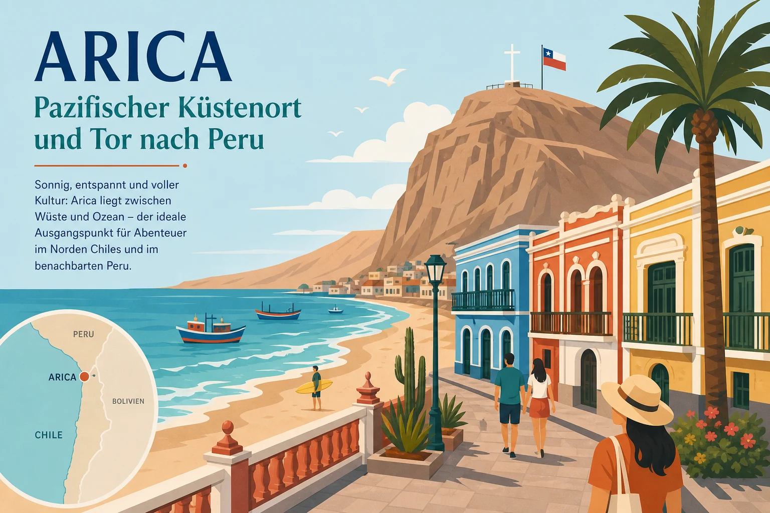 Arica: Pazifischer Küstenort und Tor nach Peru