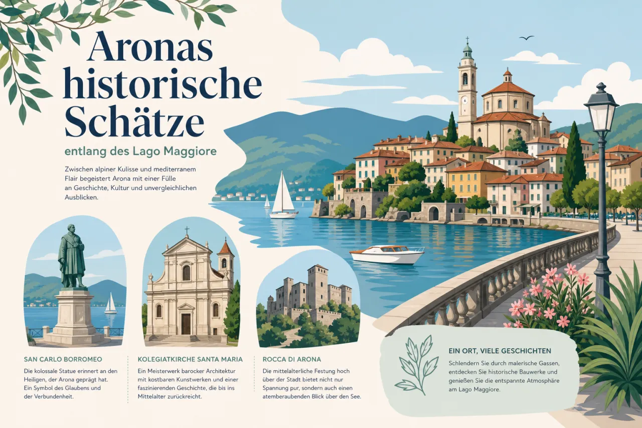 Aronas historische Schätze entlang des Lago Maggiore