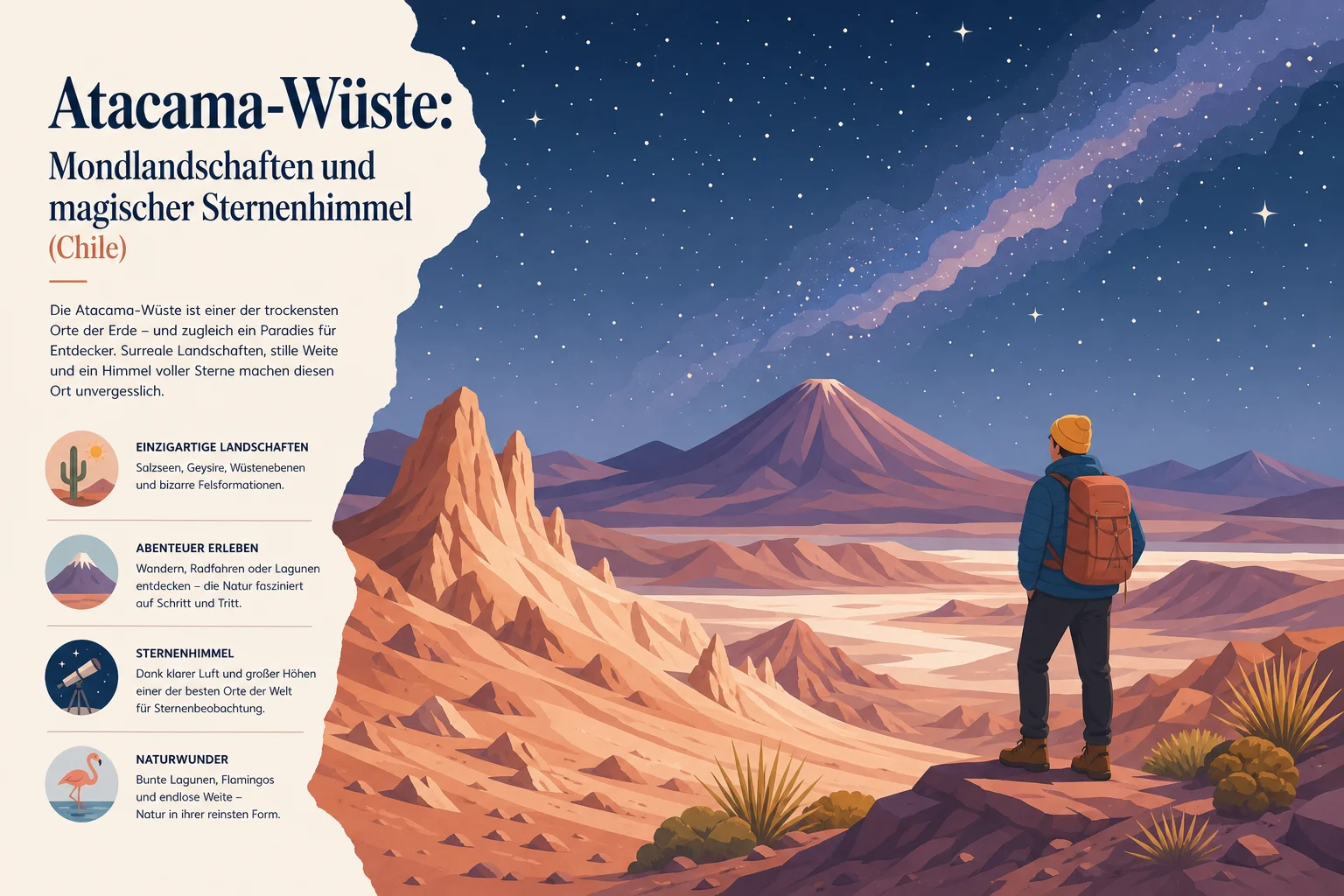 Atacama-Wüste: Mondlandschaften und magischer Sternenhimmel