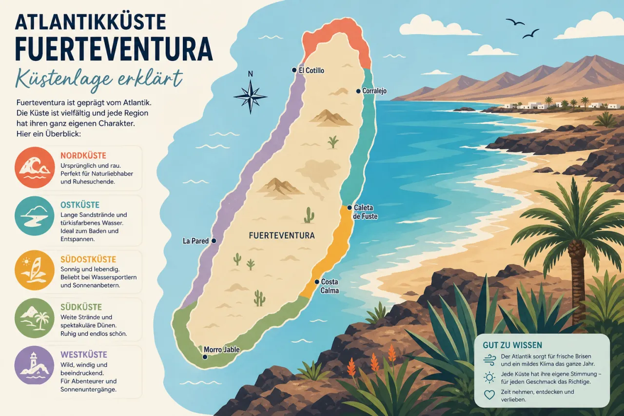 Atlantikküste Fuerteventura Küstenlage erklärt