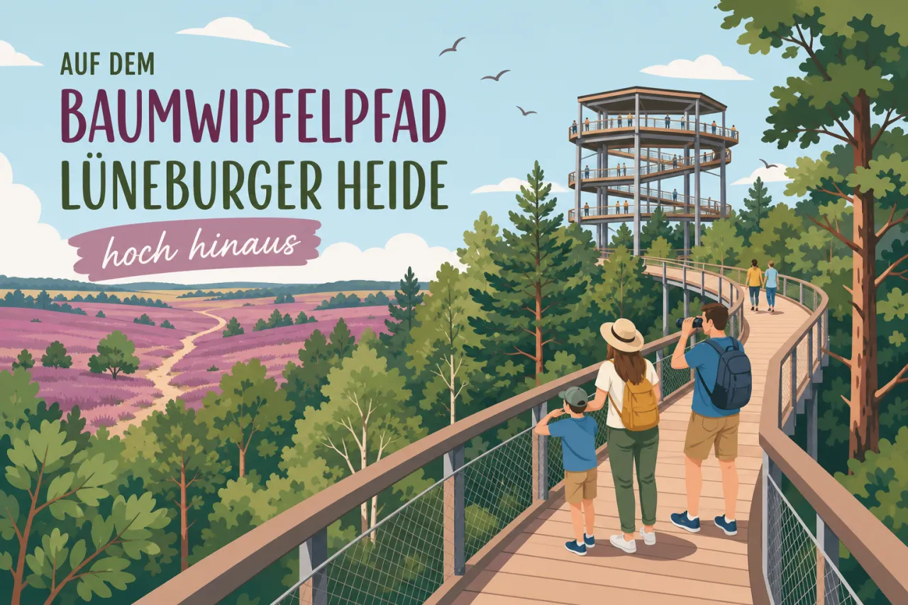 Auf dem Baumwipfelpfad Lüneburger Heide hoch hinaus