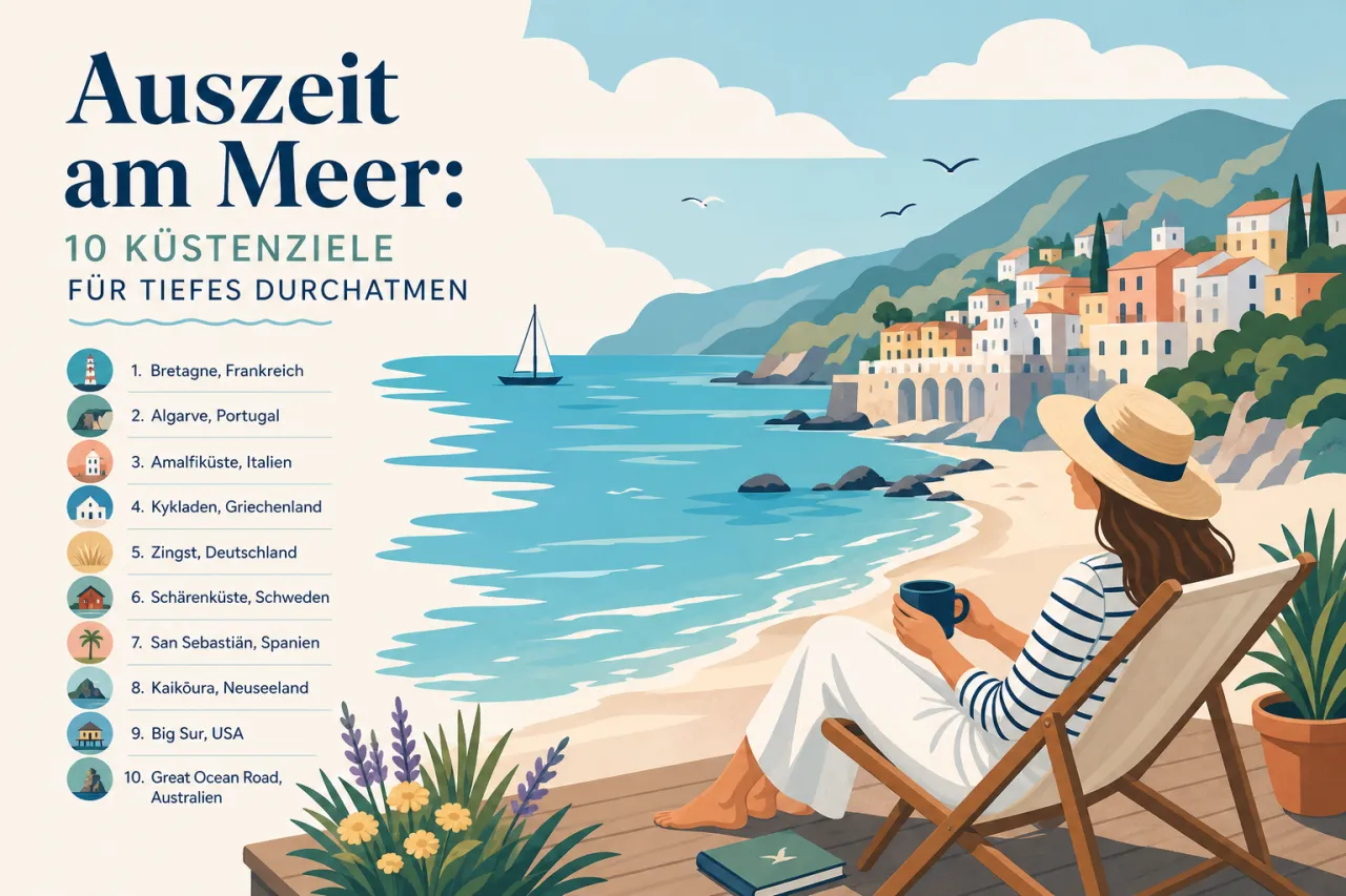Auszeit am Meer: 10 Küstenziele für tiefes Durchatmen