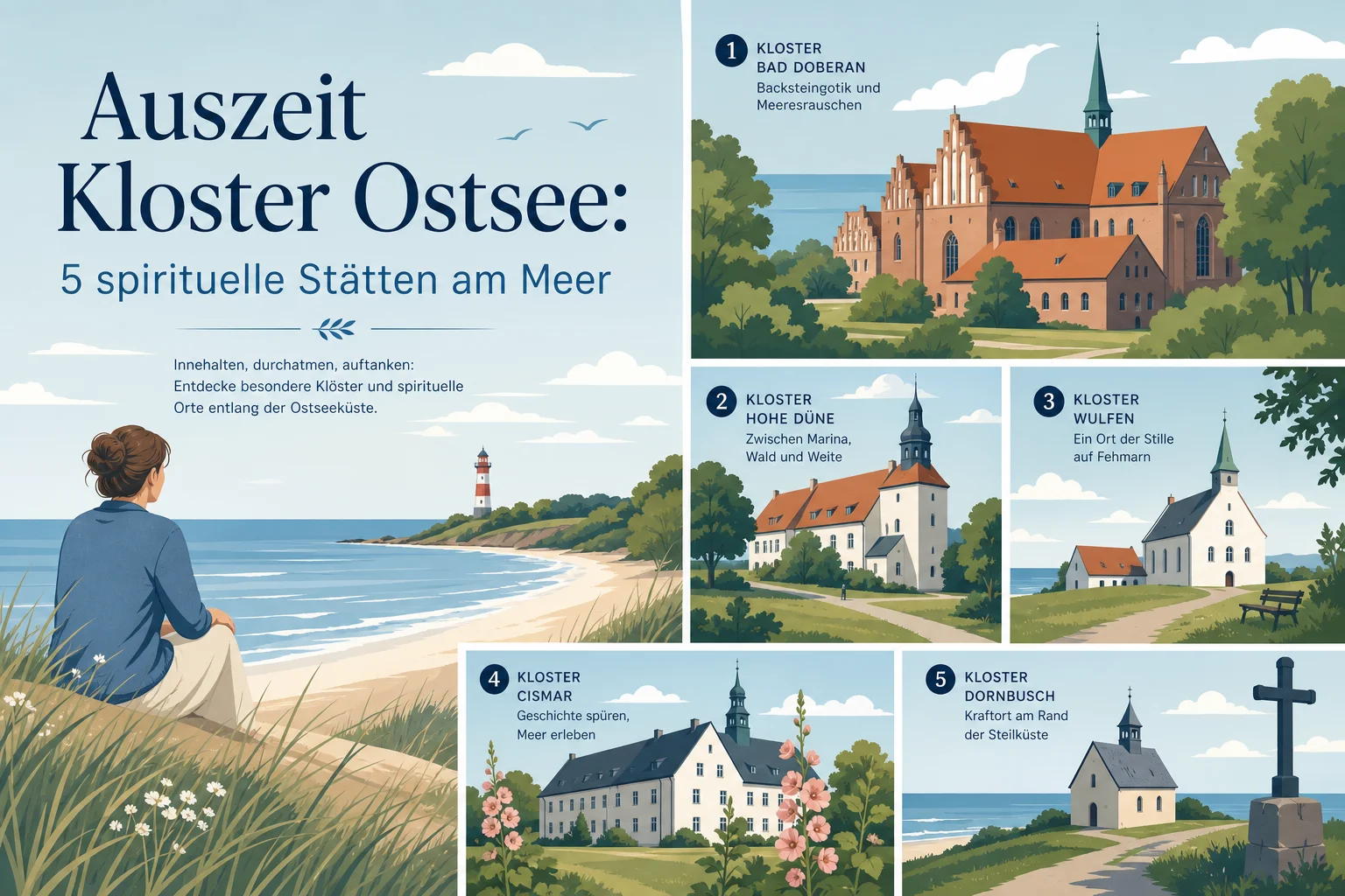 Auszeit Kloster Ostsee: 5 spirituelle Stätten am Meer