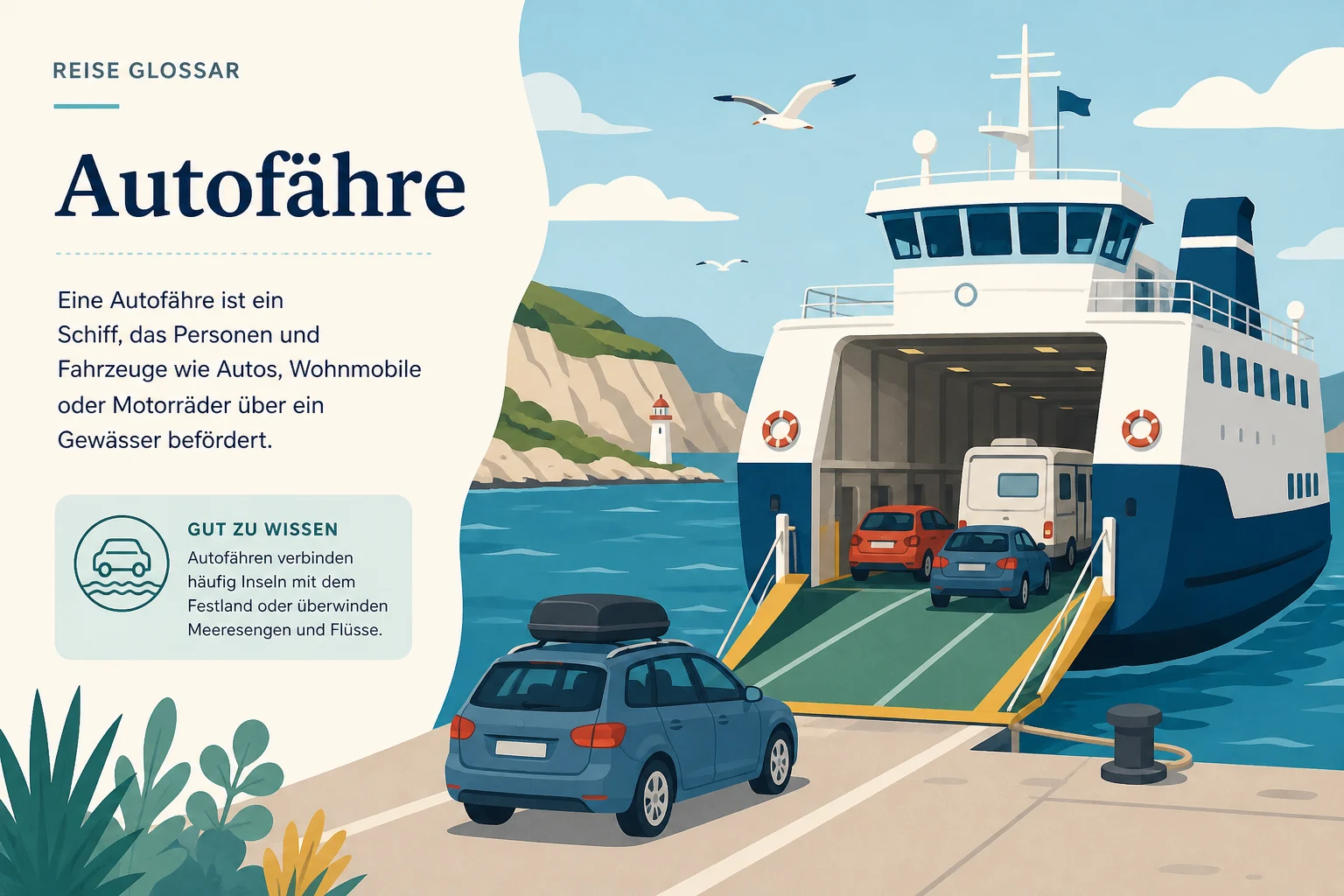Autofähre: So planst du die Überfahrt mit Auto, Wohnmobil und Anhänger