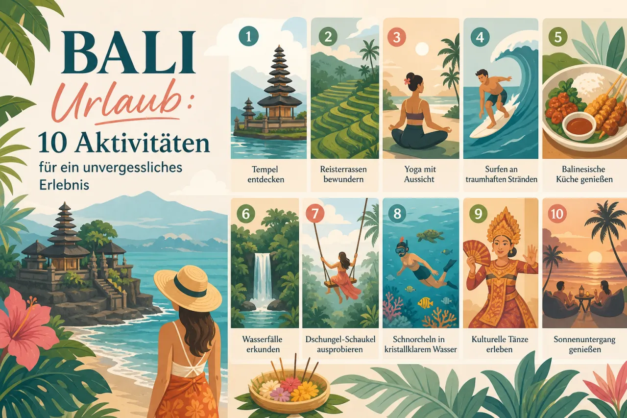 Bali Urlaub: 10 Aktivitäten für ein unvergessliches Erlebnis