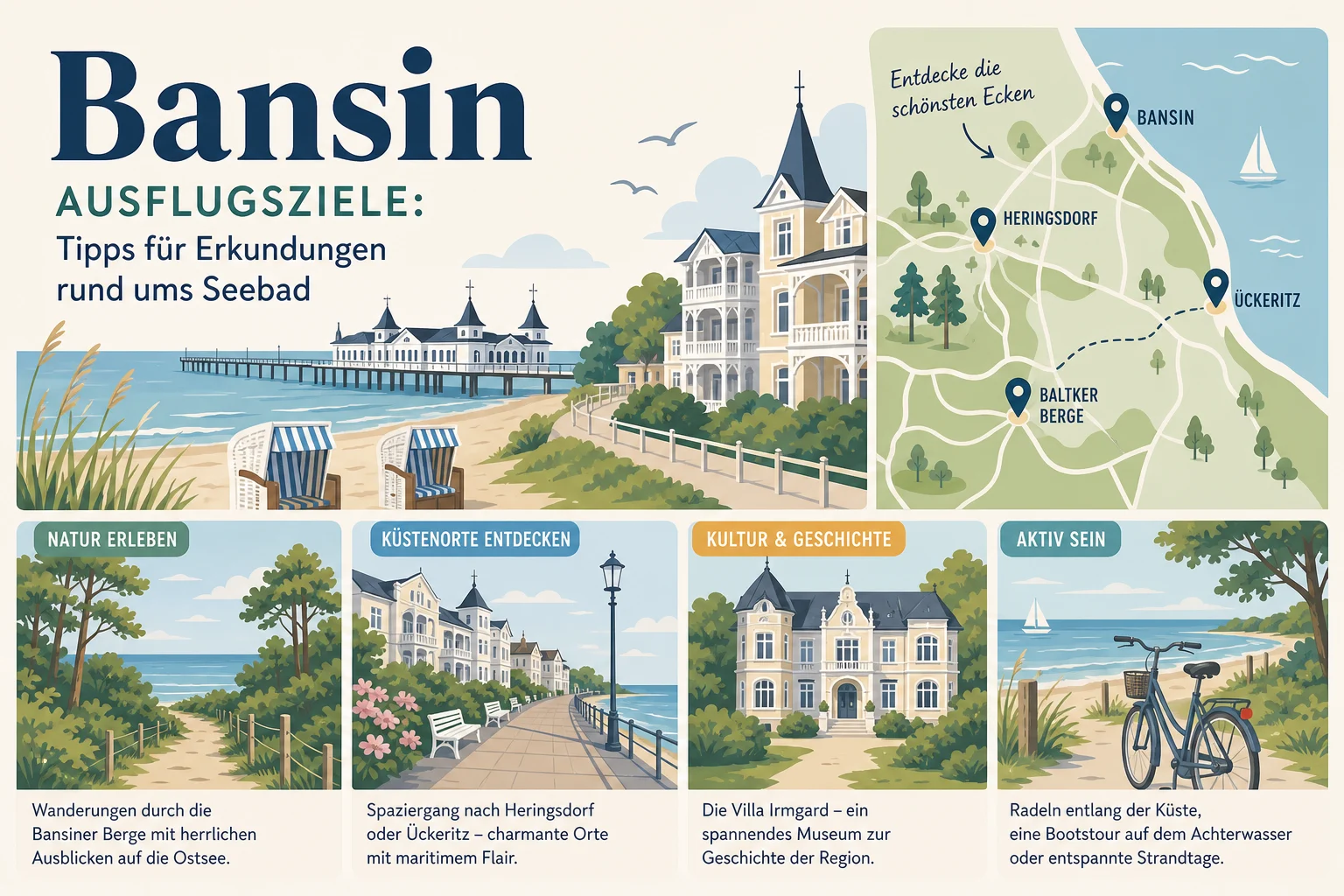 Bansin Ausflugsziele: Tipps für Erkundungen rund ums Seebad
