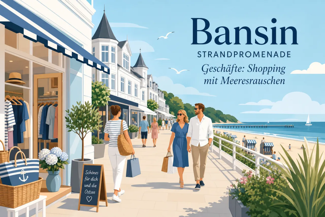 Bansin Strandpromenade Geschäfte: Shopping mit Meeresrauschen