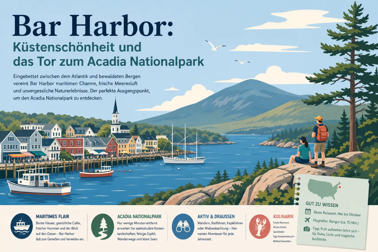 Bar Harbor: Küstenschönheit und das Tor zum Acadia Nationalpark