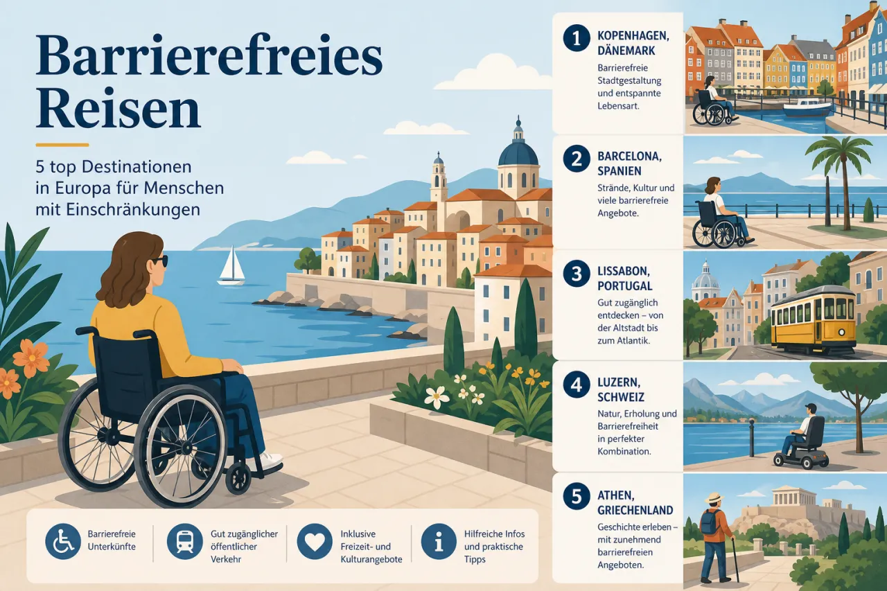 Barrierefreies Reisen: 5 top Destinationen in Europa für Menschen mit Einschränkungen