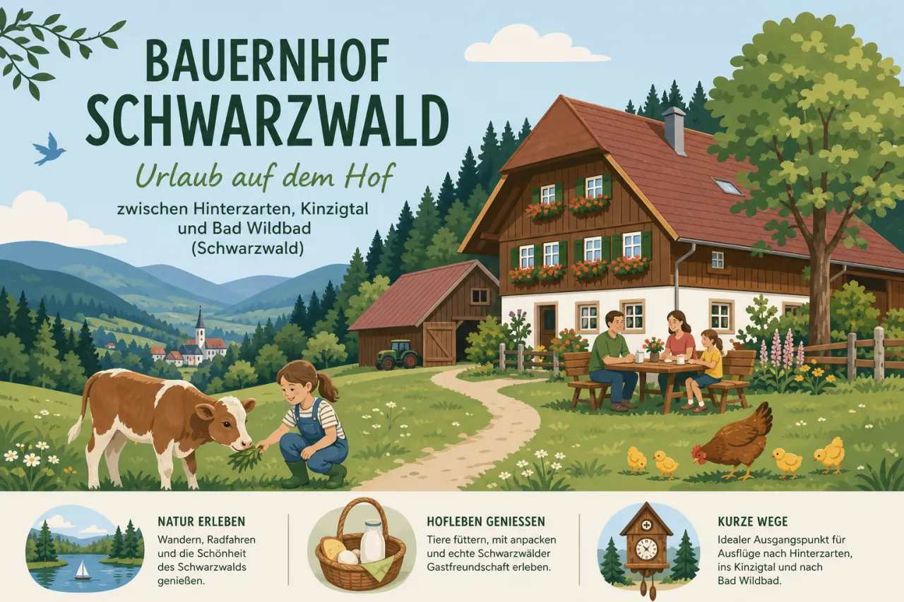 Bauernhof Schwarzwald: Urlaub auf dem Hof zwischen Hinterzarten, Kinzigtal und Bad Wildbad