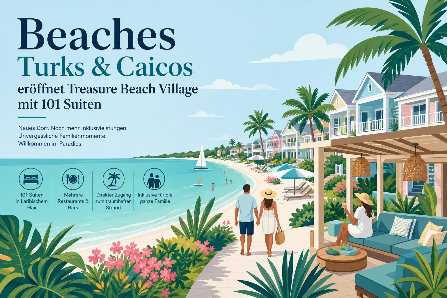 Beaches Turks & Caicos eröffnet Treasure Beach Village mit 101 Suiten