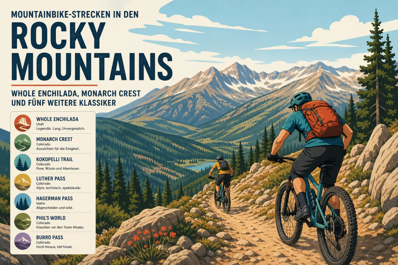 Mountainbike-Strecken in den Rocky Mountains: Whole Enchilada, Monarch Crest und fünf weitere Klassiker