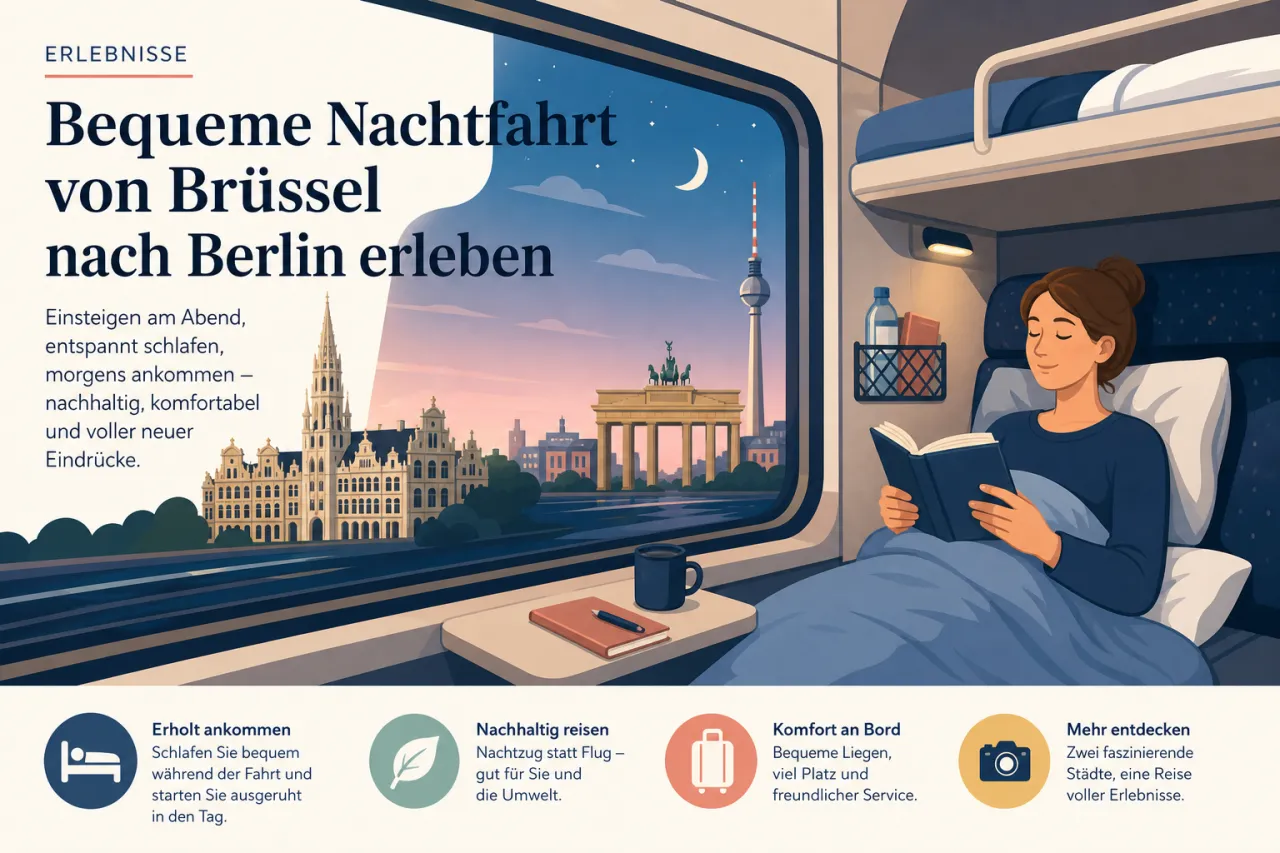 Bequeme Nachtfahrt von Brüssel nach Berlin