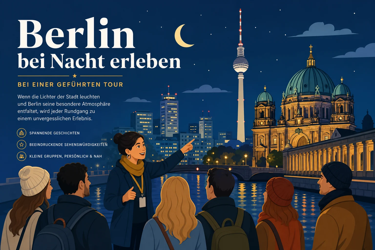 Berlin bei Nacht erleben bei einer geführten Tour