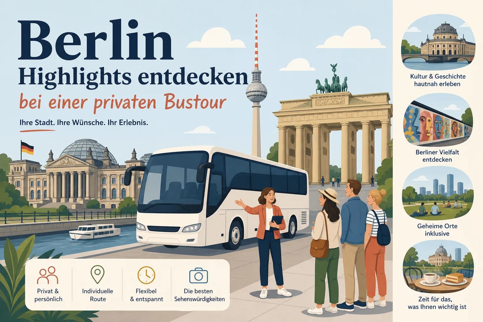 Berlin Highlights entdecken bei einer privaten Bustour