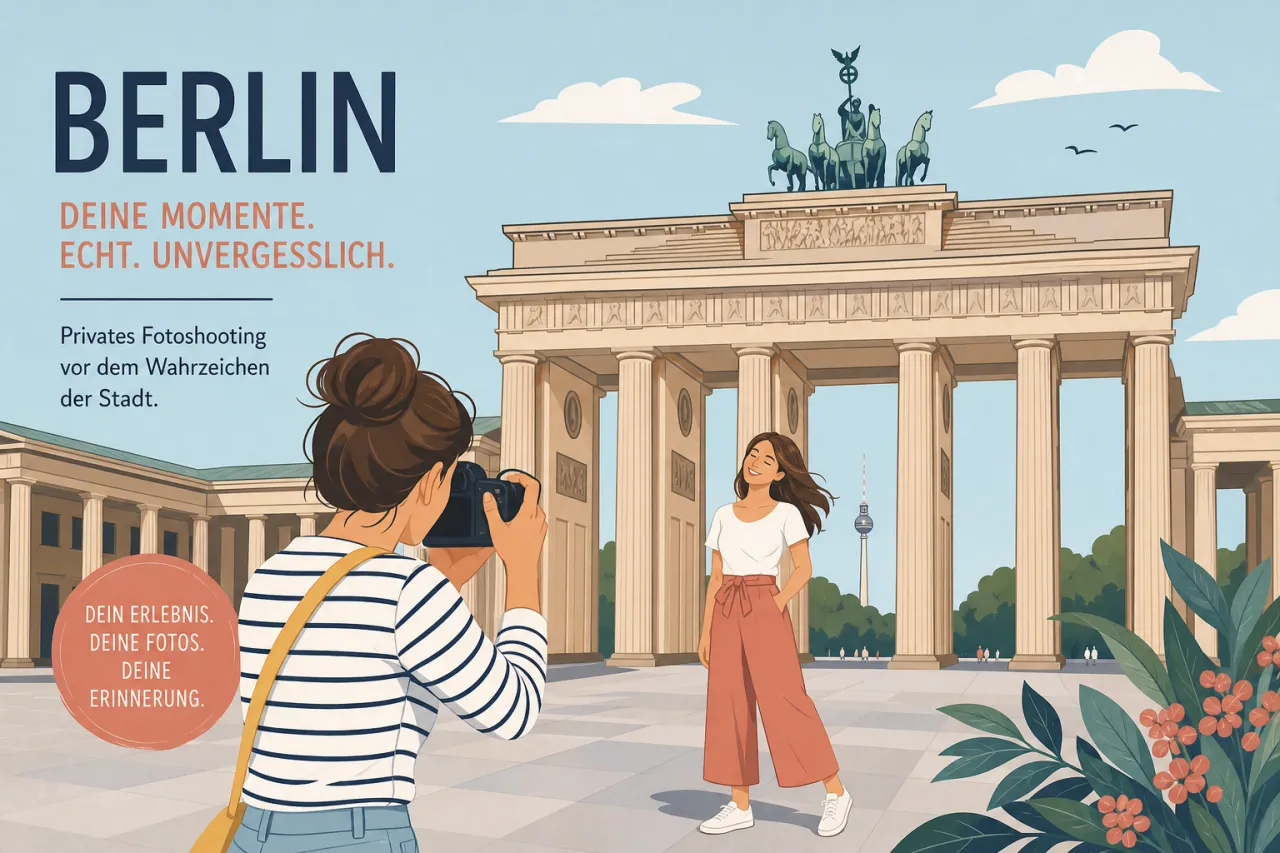 Berlin privates Fotoshooting vor dem Wahrzeichen der Stadt