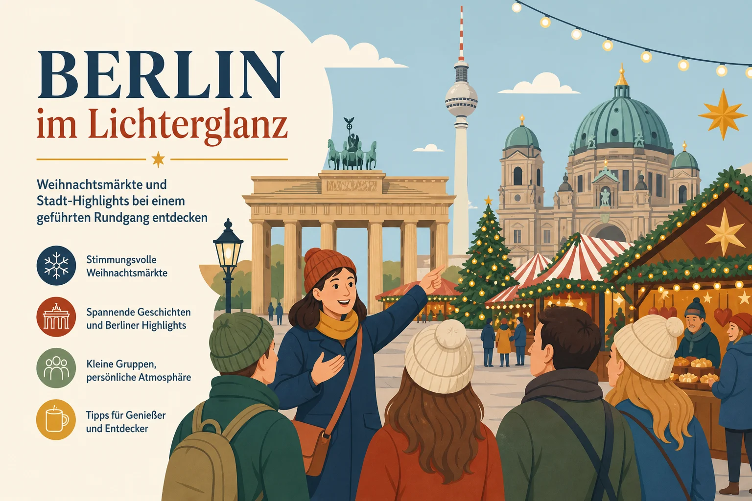 Berliner Weihnachtsmärkte und Stadt-Highlights bei einem geführten Rundgang entdecken