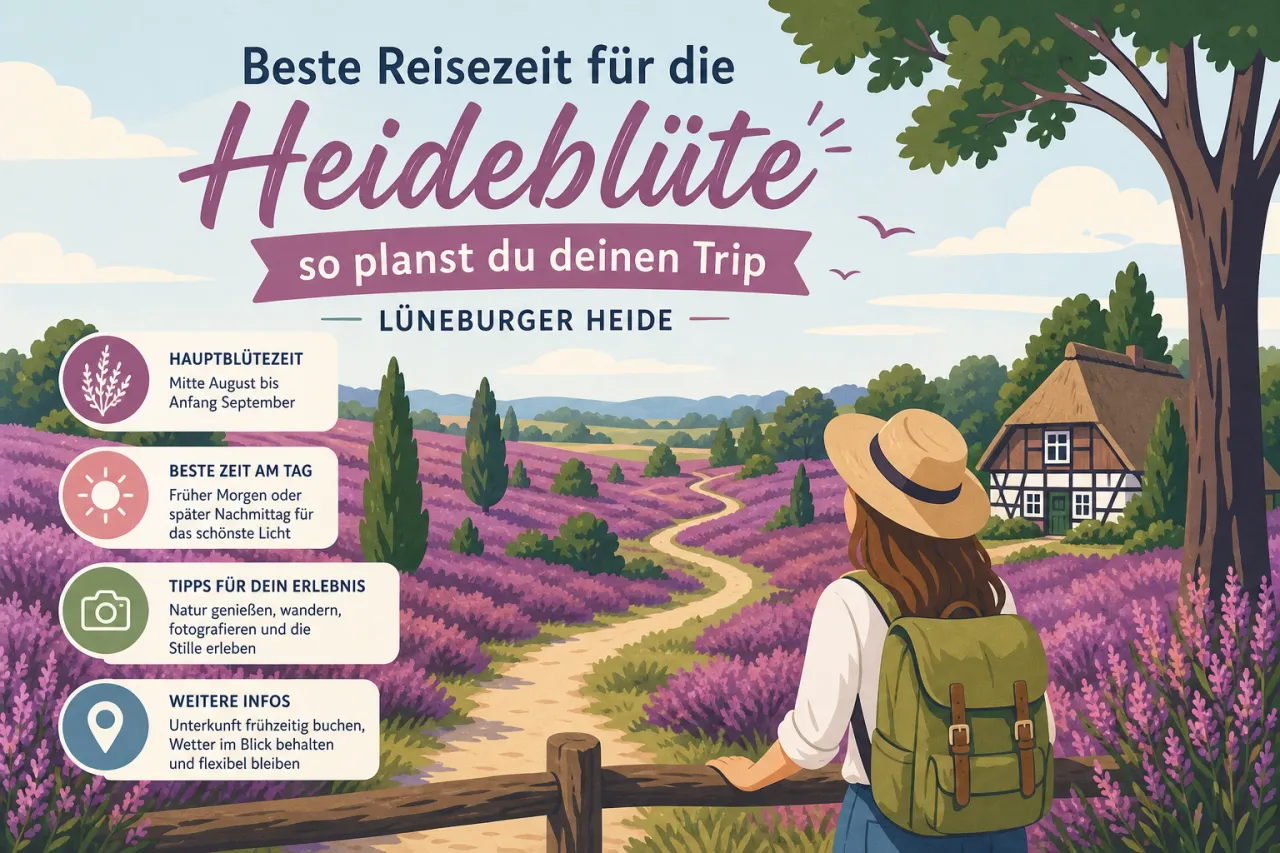 Beste Reisezeit für die Heideblüte: So planst du deinen Trip