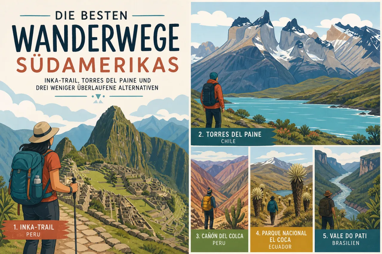 Die besten Wanderwege Suedamerikas: Inka-Trail, Torres del Paine und drei weniger ueberlaufene Alternativen
