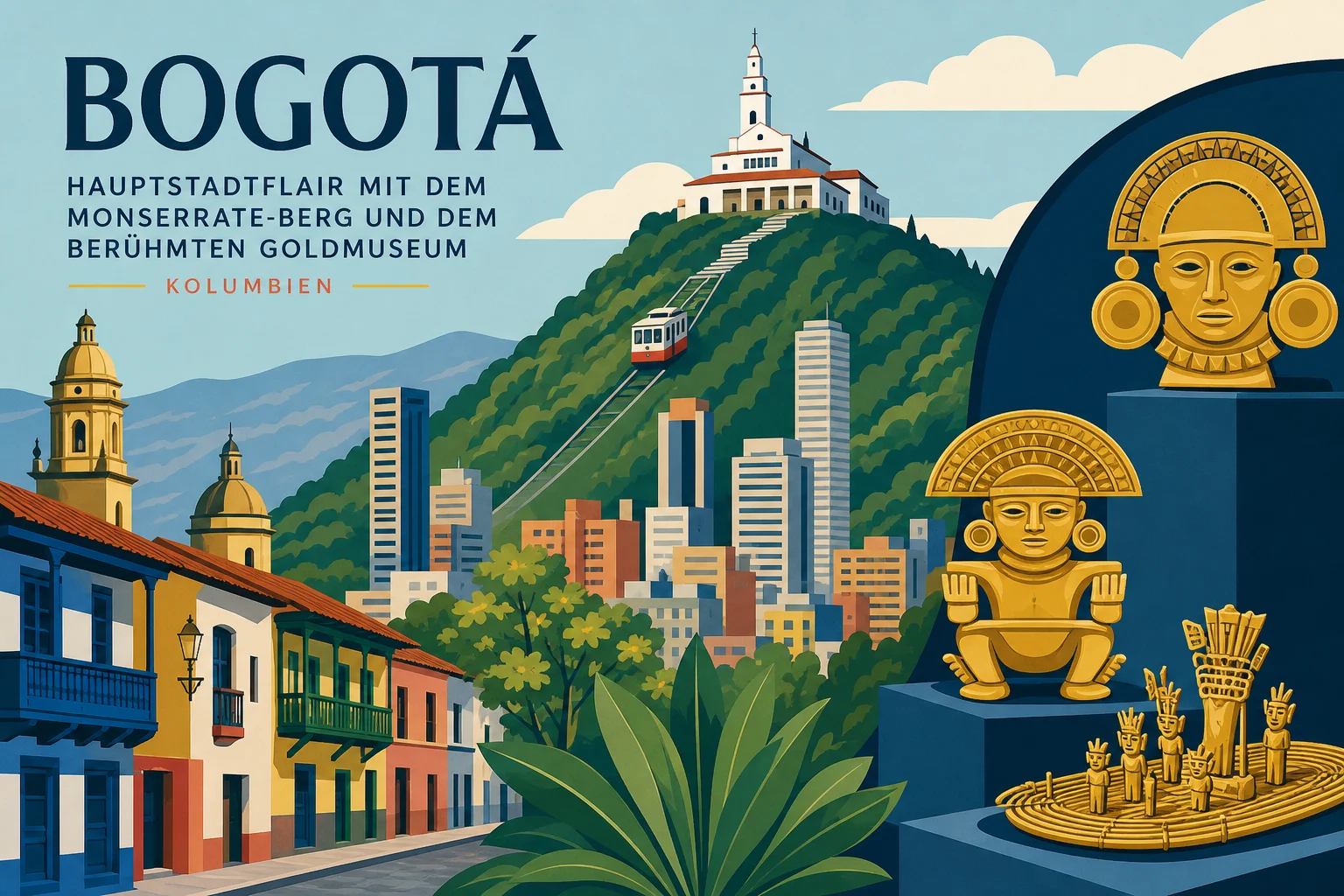 Bogotá: Hauptstadtflair mit dem Monserrate-Berg und dem berühmten Goldmuseum