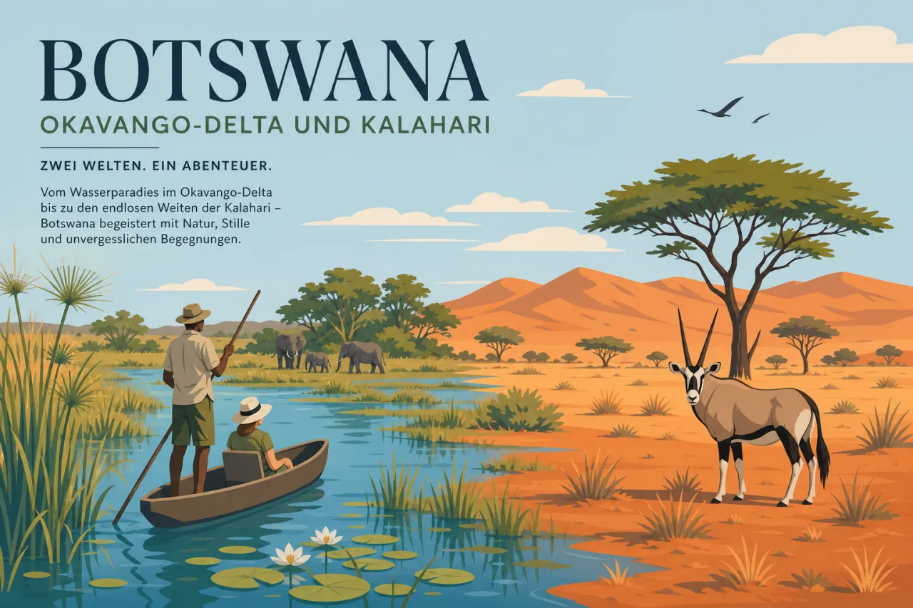 Botswana: Okavango-Delta und Kalahari
