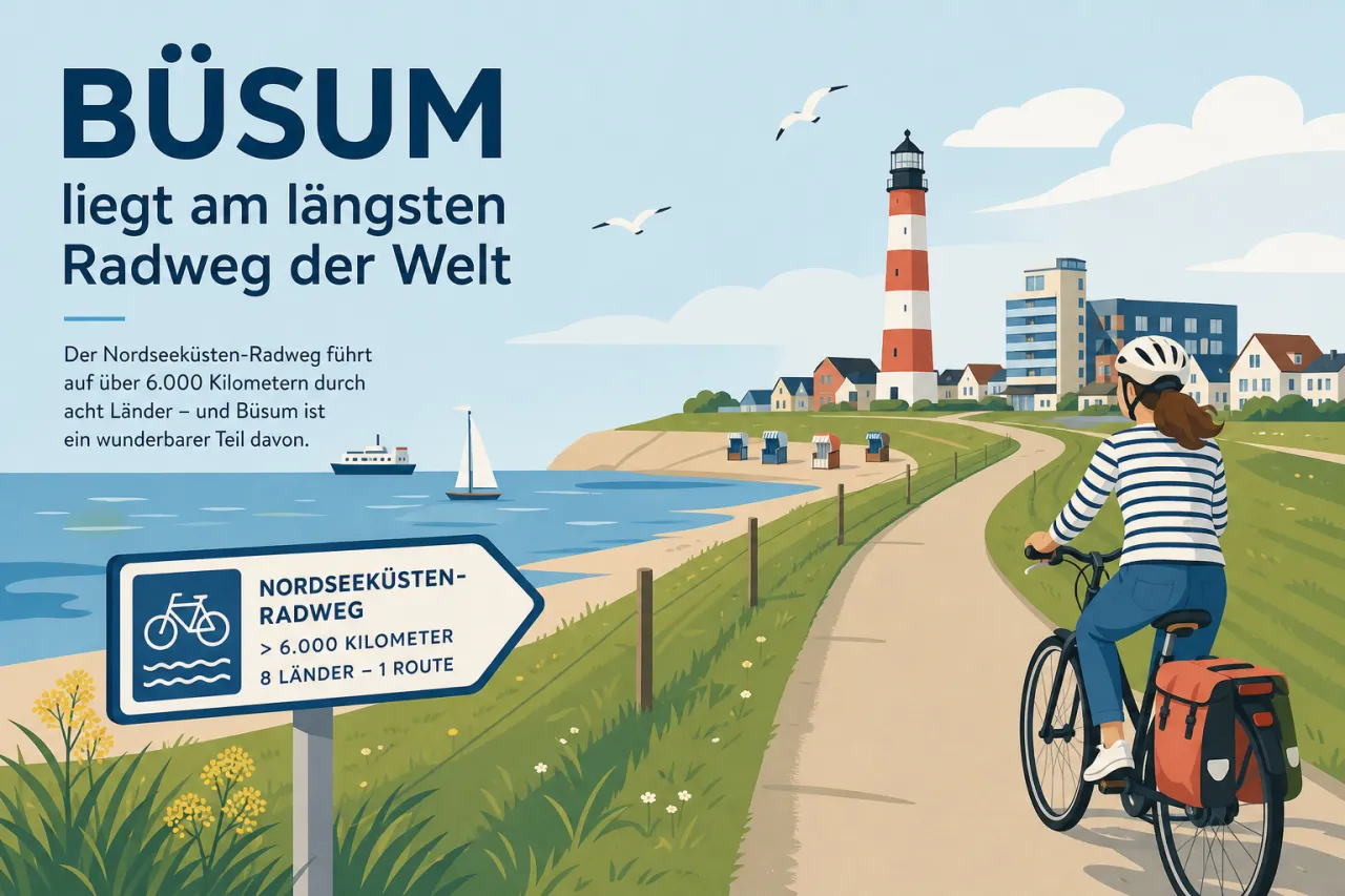 Büsum liegt am längsten Radweg der Welt