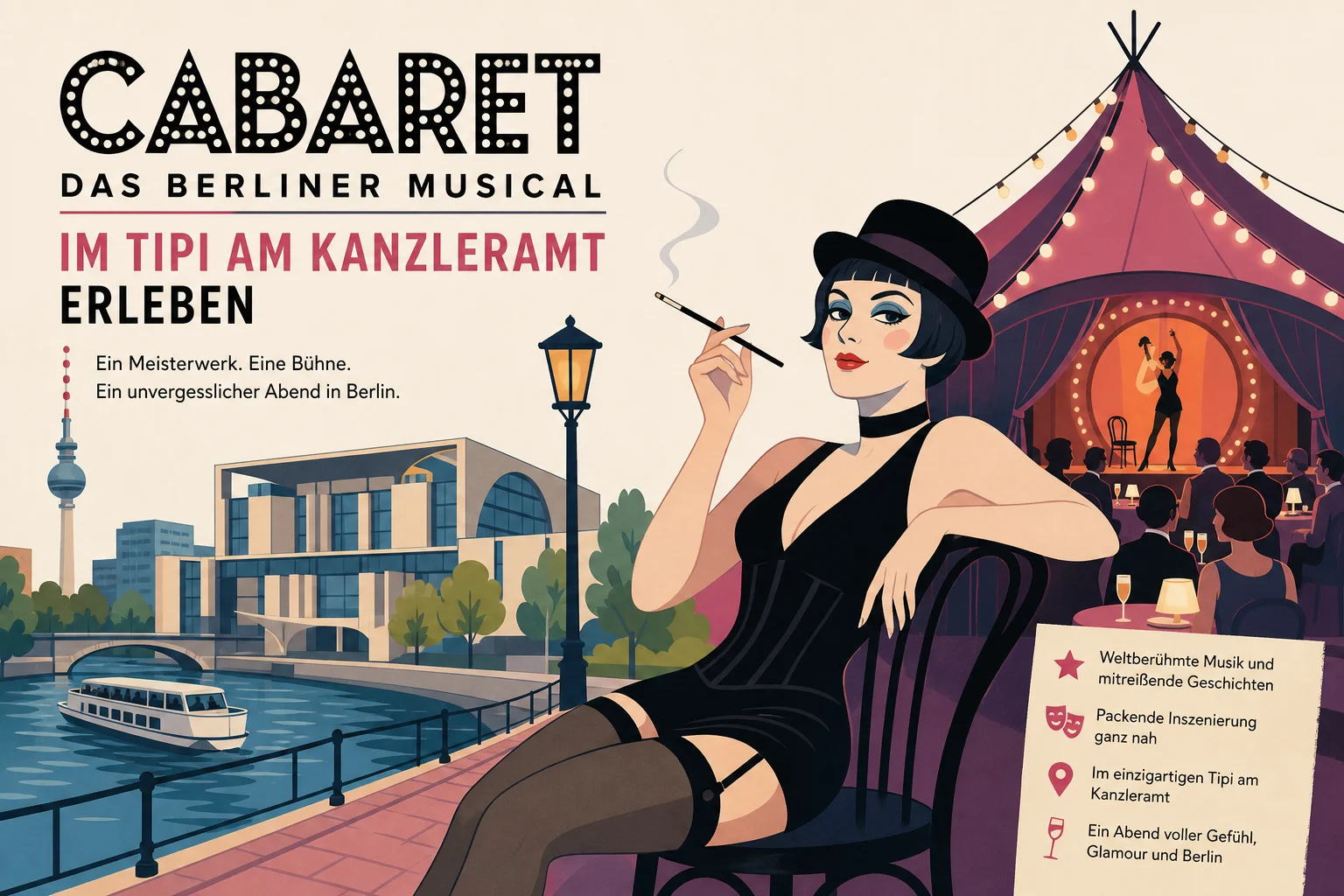 Cabaret im Tipi am Kanzleramt erleben