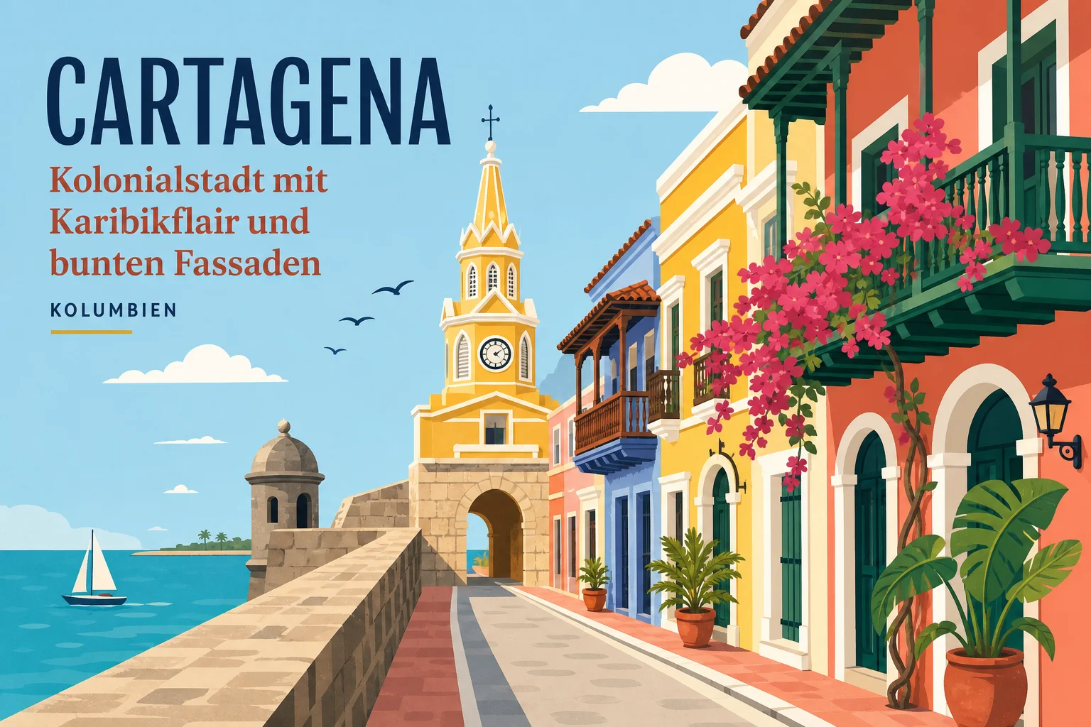 Cartagena: Kolonialstadt mit Karibikflair und bunten Fassaden