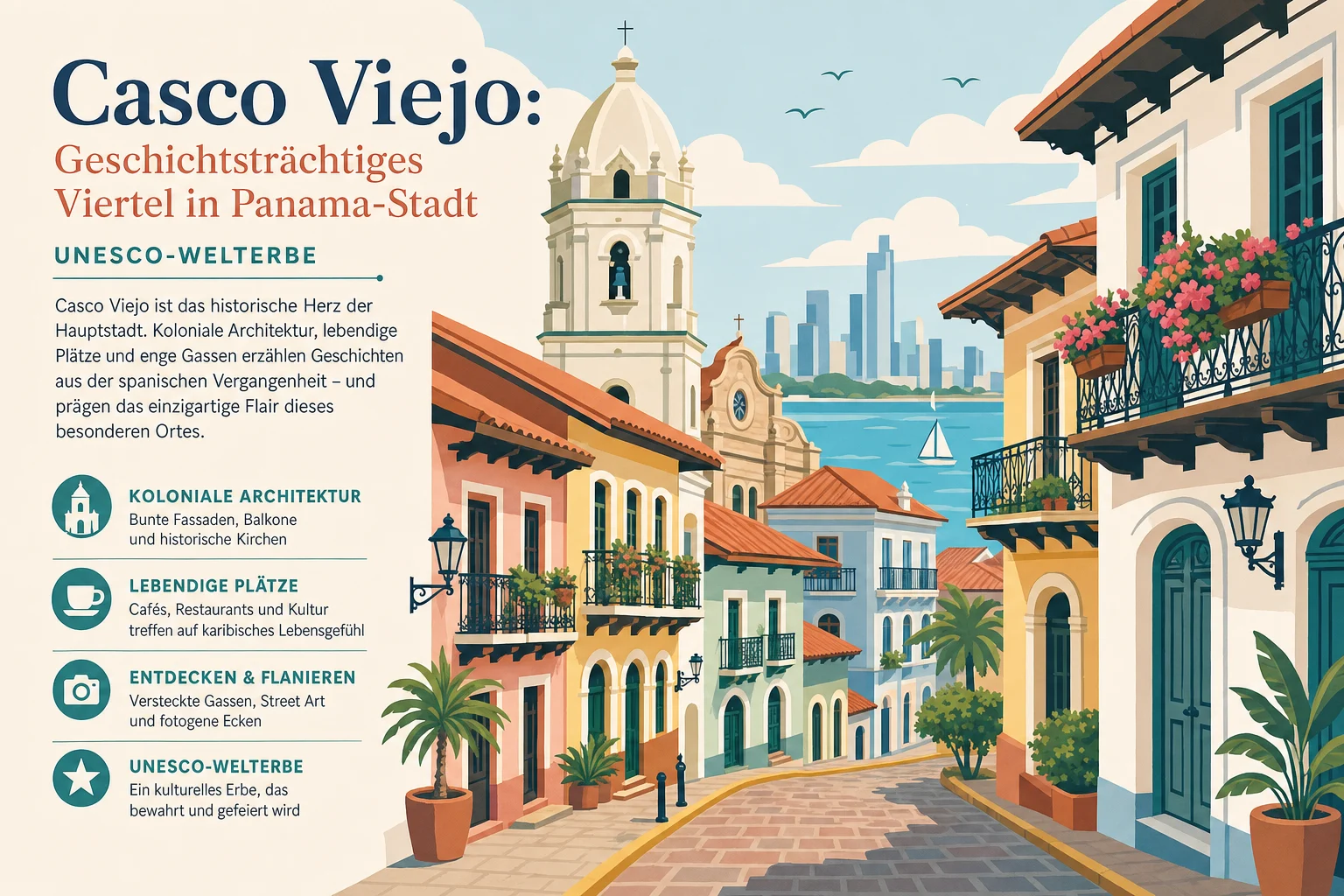 Casco Viejo: Geschichtsträchtiges Viertel in Panama-Stadt, UNESCO-Welterbe