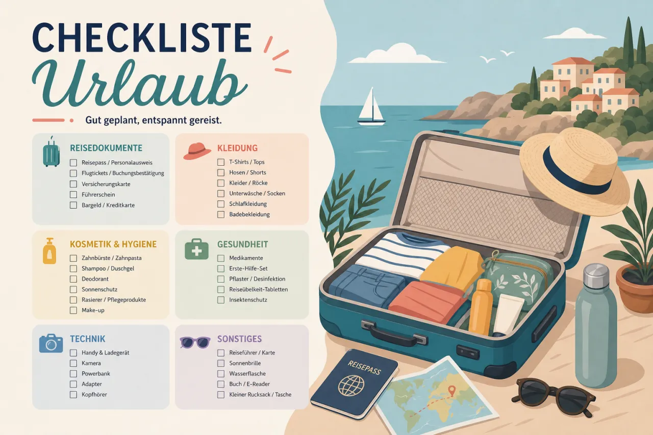 Checkliste Urlaub