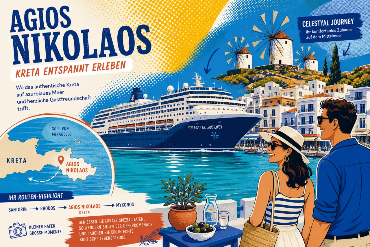 Celestyal Journey legt erstmals in Agios Nikolaos auf Kreta an
