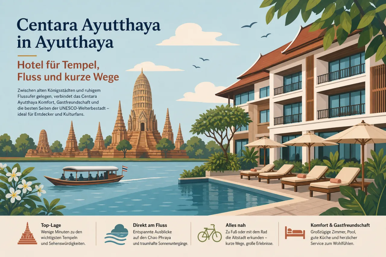 Centara Ayutthaya in Ayutthaya: Hotel für Tempel, Fluss und kurze Wege