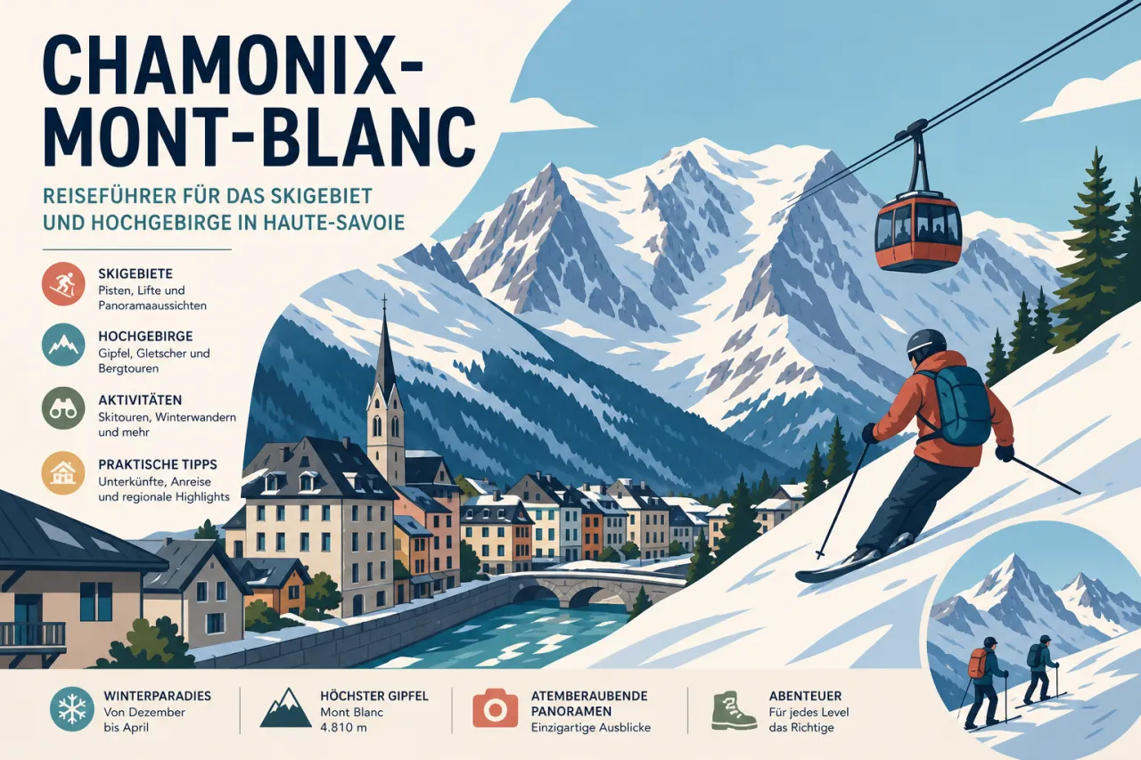 Chamonix-Mont-Blanc: Reiseführer für das Skigebiet und Hochgebirge in Haute-Savoie