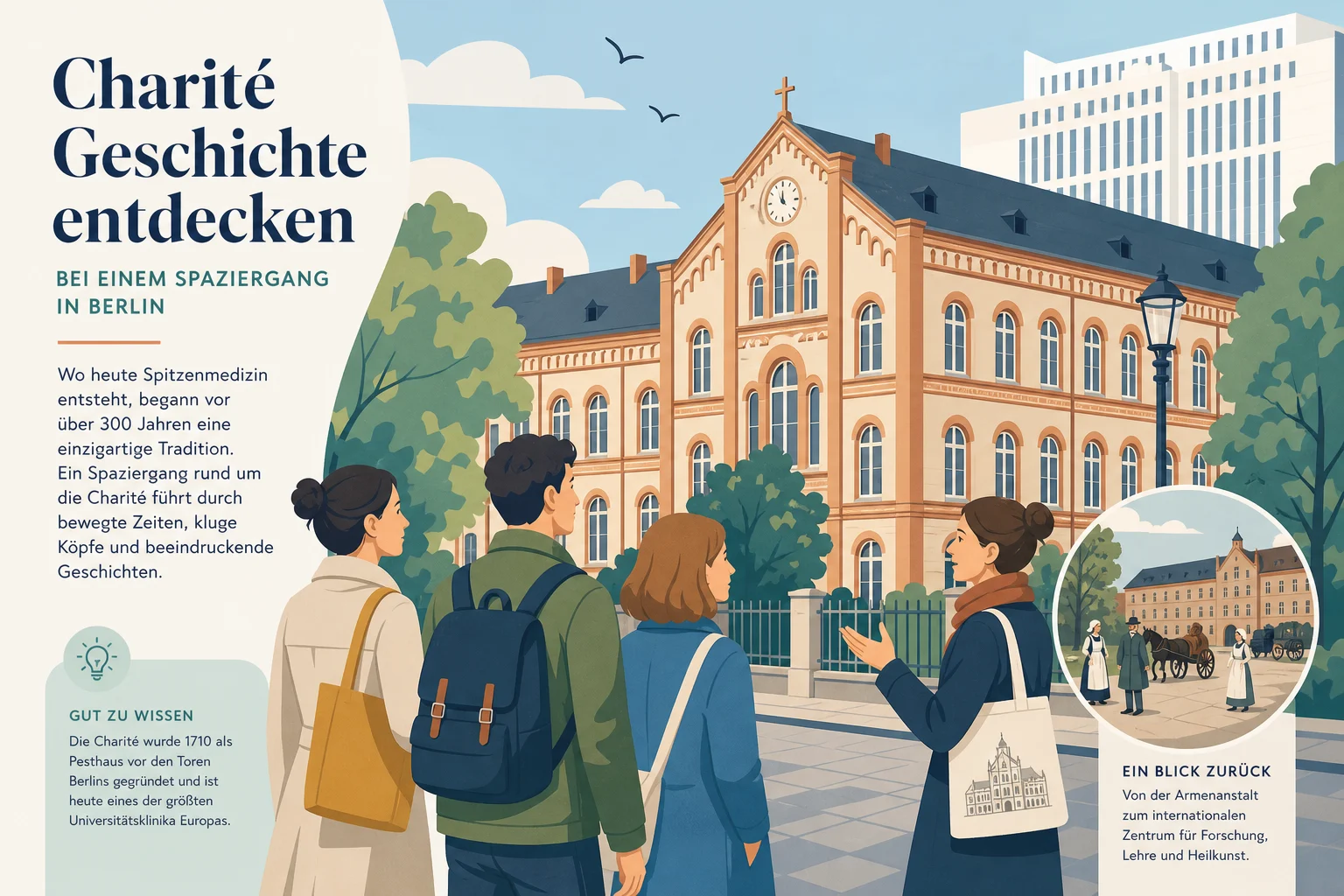 Charité Krankenhaus Geschichte entdecken bei einem Spaziergang in Berlin