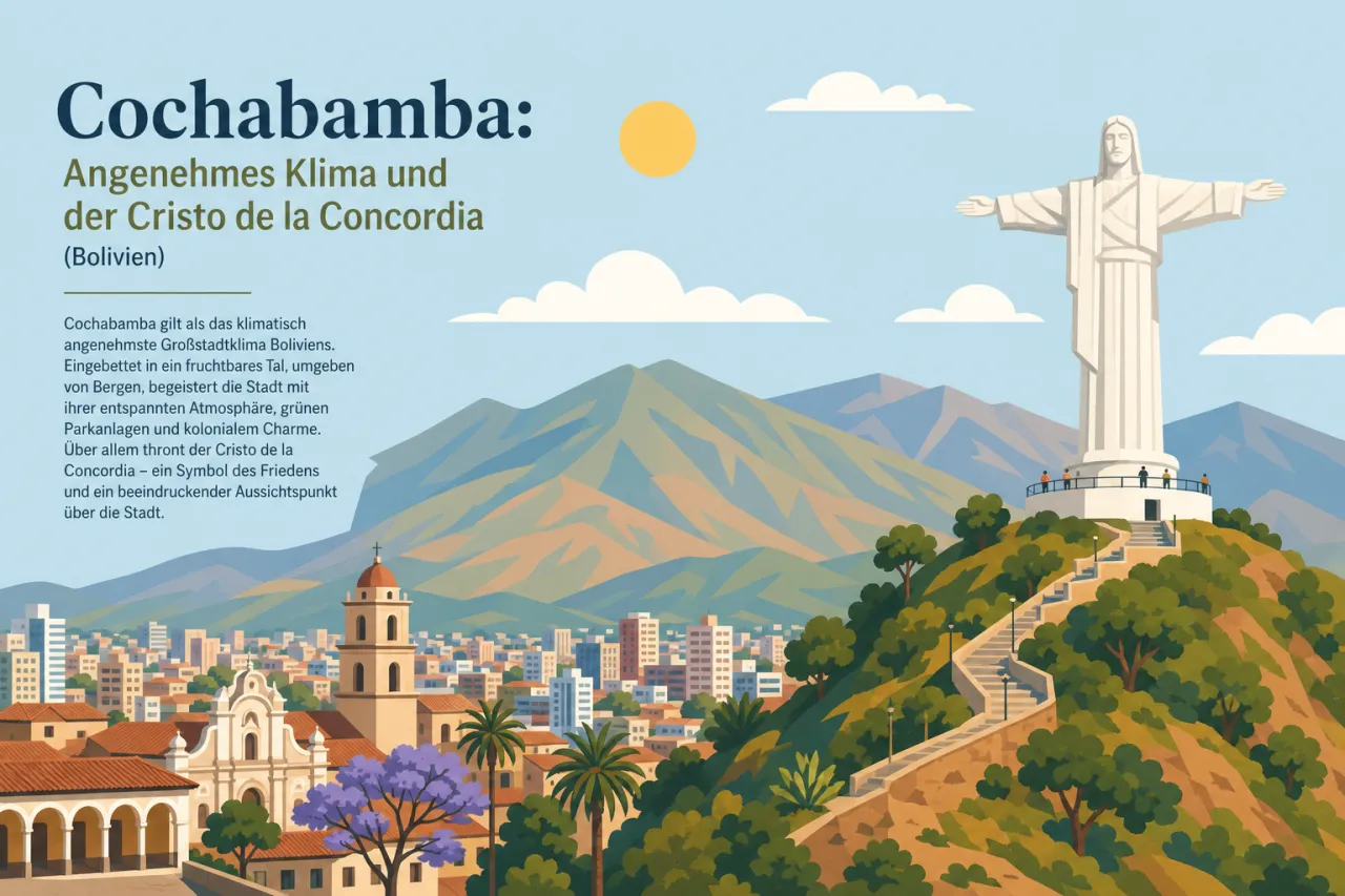 Cochabamba: Angenehmes Klima und der Cristo de la Concordia